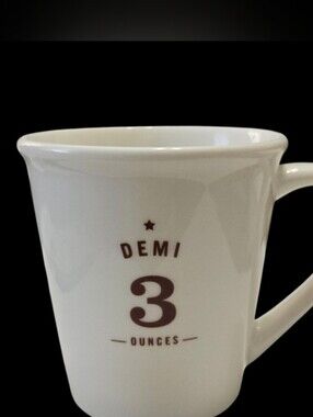 Starbucks 2010 2-1/2" White Demi 3 Ounces Espresso or Coffee Mug